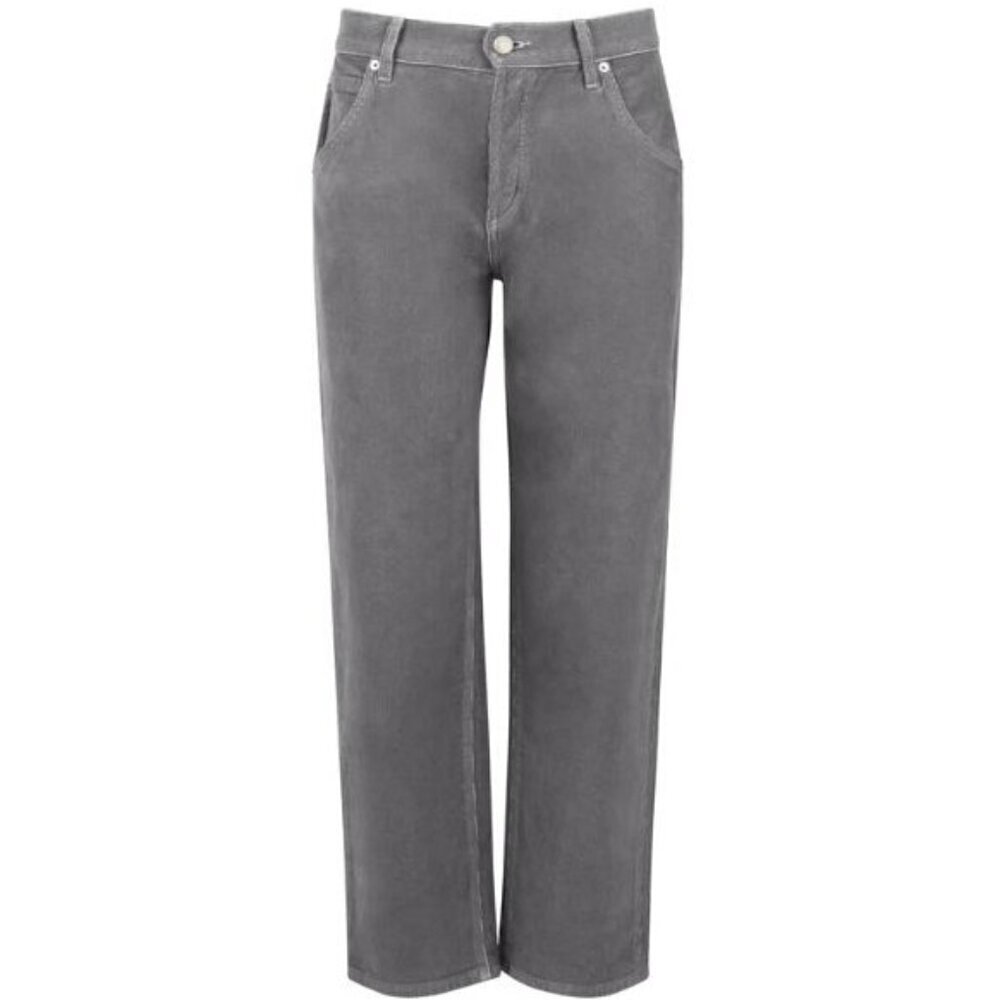 Daily Blue NEW Grey Corduroy Boost Straight Leg Jean Women's Size 27 Button Fly